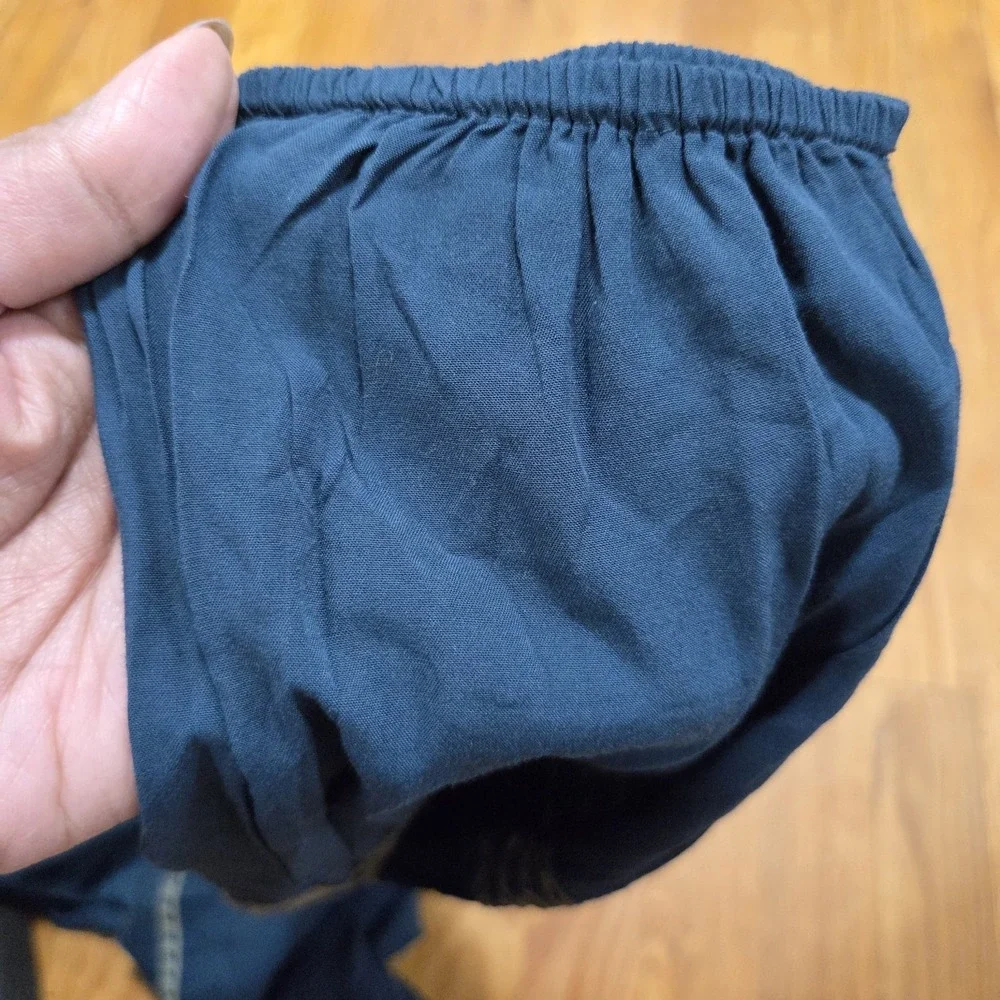 J‎ Jill Embroidered Floral Accent Long Sleeve Tunic Dark Teal Peacock - Picture 13 of 13